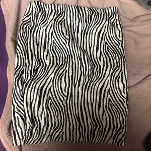 faux leather zebra Skirt